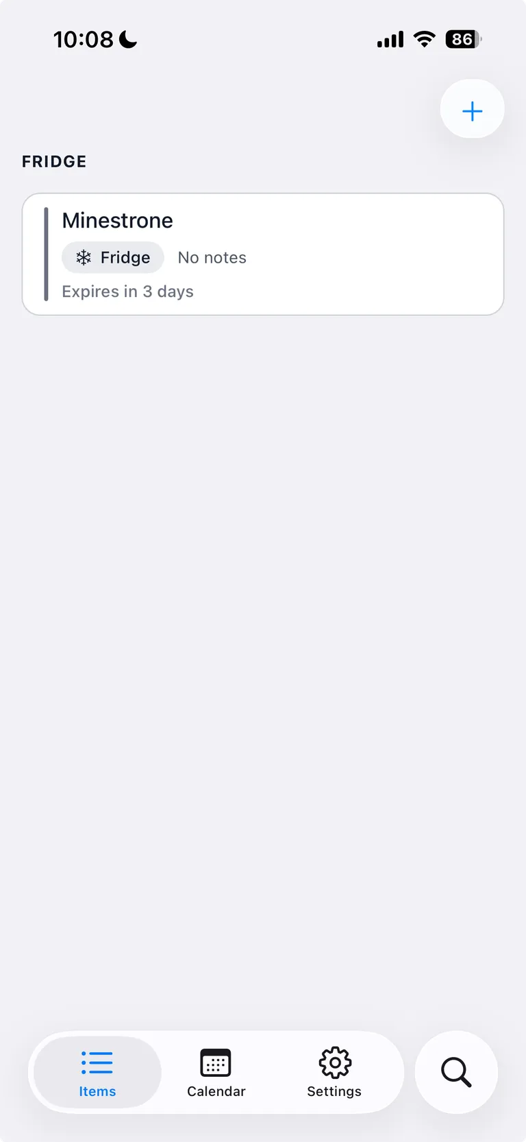 Still Good iOS items list screen